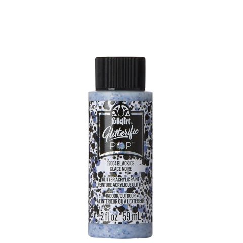 FolkArt ® Glitterific POP™ Acrylic Paint - Black Ice, 2 oz. - 12004