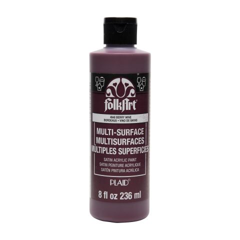 FolkArt ® Multi-Surface Satin Acrylic Paints - Berry Wine, 8 oz. - 4648