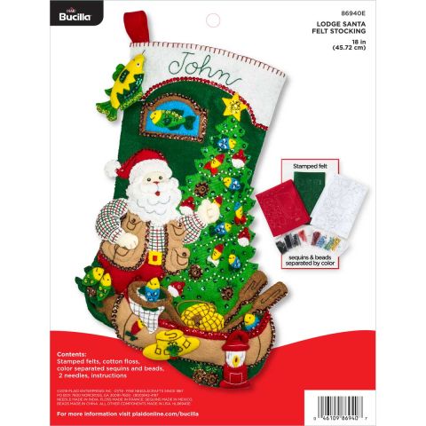 Bucilla ® Seasonal - Felt - Stocking Kits - Lodge Santa - 86940E