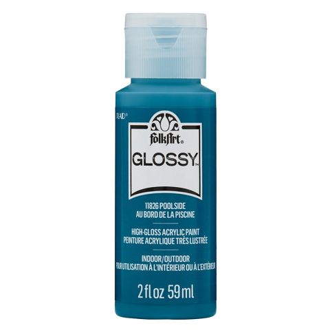 FolkArt Glossy Acrylic Paint - Poolside, 2 oz. - 11826