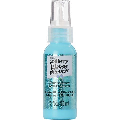 Gallery Glass ® Shimmer™ Stained Glass Effect Paint - Aqua, 2 oz. - 19684