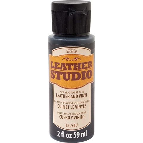 Leather Studio™ Leather & Vinyl Paint Colors - Black, 2 oz. - 71412