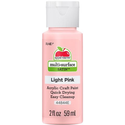 Apple Barrel ® Multi-Surface Satin Acrylic Paints - Light Pink, 2 oz. - 44844E