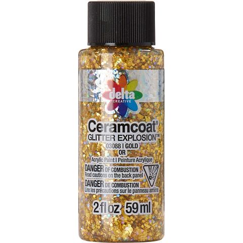 Delta Ceramcoat ® Glitter Explosion™ - Gold, 2 oz. - 03088