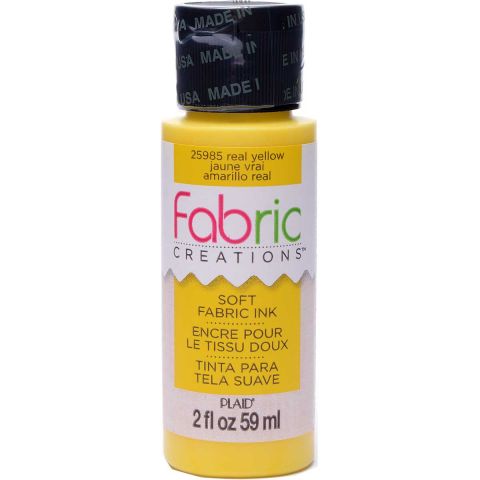 Fabric Creations™ Soft Fabric Inks - Real Yellow, 2 oz. - 25985