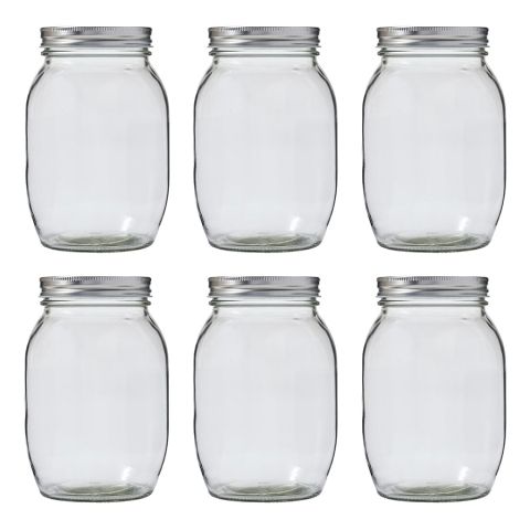 Plaid 32 oz. Glass Jar, 6pc. - 68069B