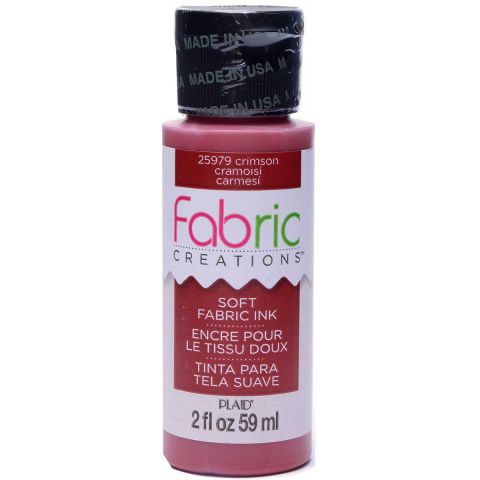 Fabric Creations™ Soft Fabric Inks - Crimson, 2 oz. - 25979