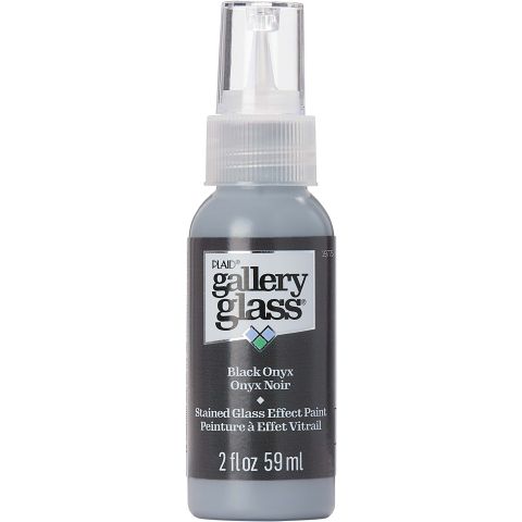 Gallery Glass ® Stained Glass Effect Paint - Black Onyx, 2 oz. - 19775