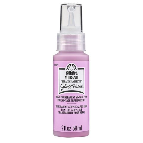 FolkArt ® Murano Glass Paint™ Transparent Vintage Pink, 2oz. - 36540