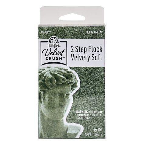 FolkArt® Velvet Crush™ 2 Step Flock, Green, 2pc Adhesive and Powder , 2pc - 36637