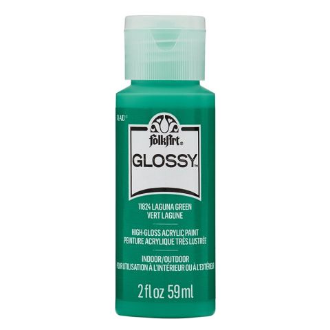 FolkArt Glossy Acrylic Paint - Laguna Green, 2 oz. - 11824