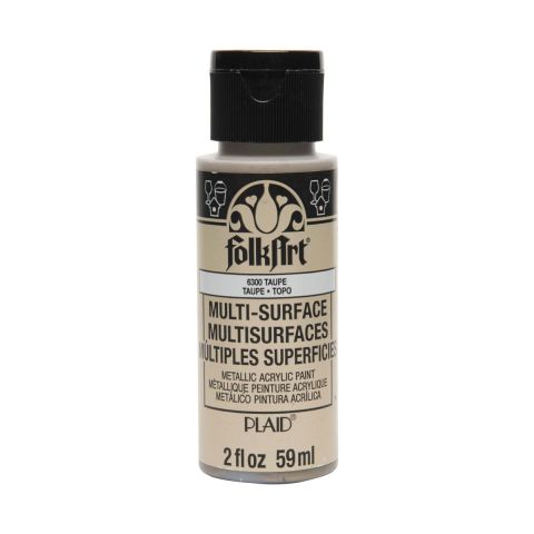 FolkArt ® Multi-Surface Metallic Acrylic Paints - Taupe, 2 oz. - 6300