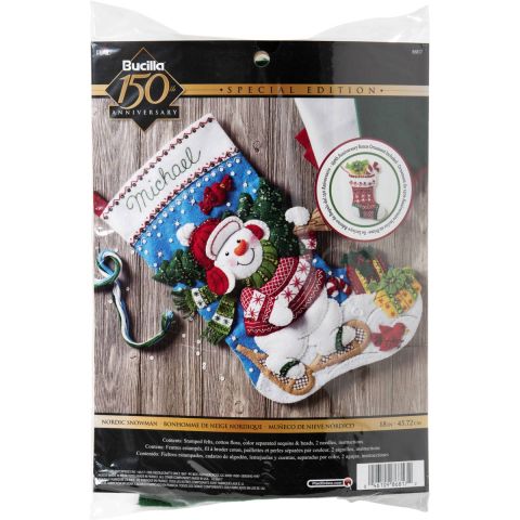 Bucilla ® Seasonal - Felt - Stocking Kits - Nordic Snowman - 86817