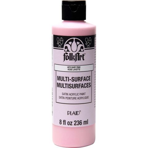 FolkArt ® Multi-Surface Satin Acrylic Paints - Baby Pink, 8 oz. - 4675