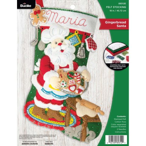 Bucilla ® Seasonal - Felt - Stocking Kits - Gingerbread Santa - 89312E