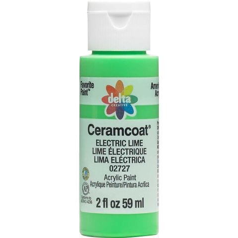 Delta Ceramcoat Acrylic Paint - Electric Lime, 2 oz. - 02727