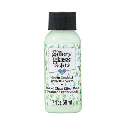 Gallery Glass ® Stained Glass Confetti Paint - Green, 2 oz. - 19674