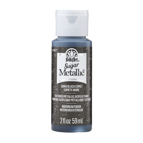 FolkArt ® Sugar Metallic™ Acrylic Paint - Black Comet, 2 oz. - 50866