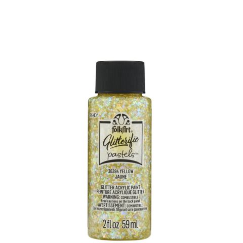 FolkArt ® Glitterific Pastels™ - Yellow, 2oz. - 36394