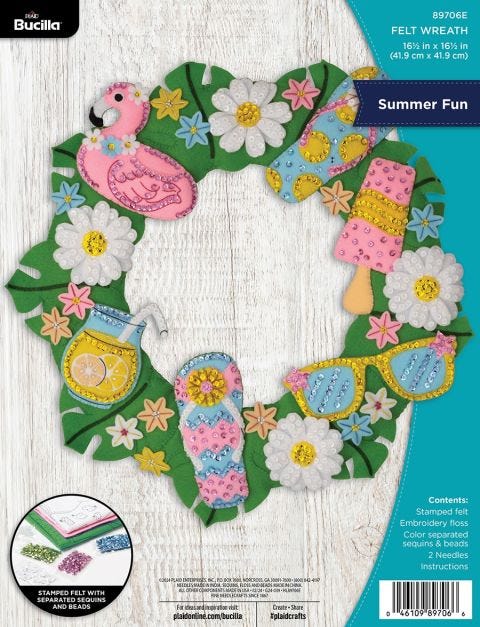 Bucilla ® Seasonal - Felt - Home Decor - Summer Fun Wreath - 89706E