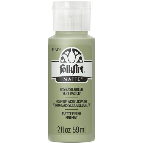 FolkArt ® Acrylic Colors - Basil Green, 2 oz. - 645