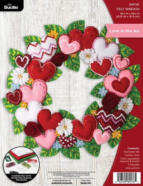 Bucilla ® Seasonal - Felt - Home Decor - Love in the Air Wreath - 89576E