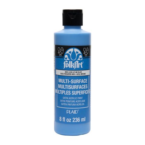 FolkArt ® Multi-Surface Satin Acrylic Paints - Look At Me Blue, 8 oz. - 4652