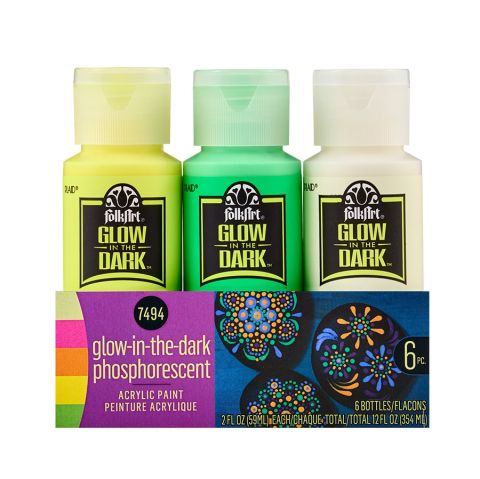 FolkArt ® Glow-in-the-Dark Paint Set - 7494