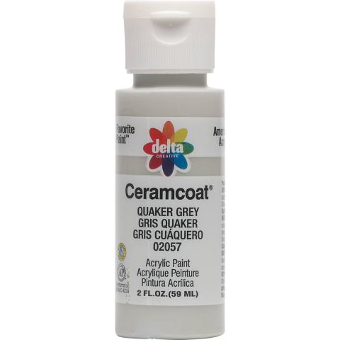 Delta Ceramcoat Acrylic Paint - Quaker Grey, 2 oz. - 020570202W