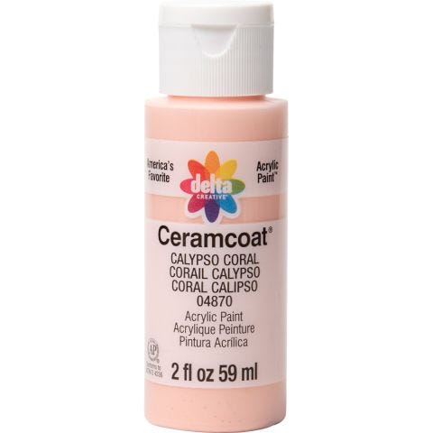 Delta Ceramcoat Acrylic Paint - Calypso Coral, 2 oz. - 04870