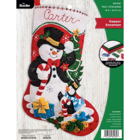 Bucilla ® Seasonal - Felt - Stocking Kits - Dapper Snowman - 89530E