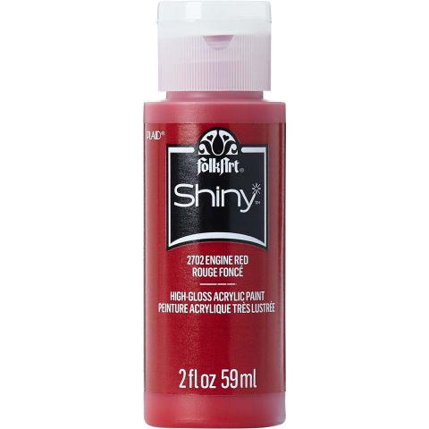 FolkArt ® Shiny™ Acrylic Paint - Engine Red, 2 oz. - 2702