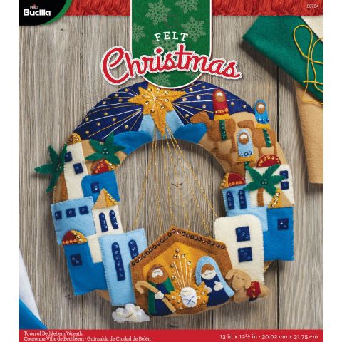 Bucilla ® Seasonal - Felt - Home Decor - Town of Bethlehem Wreath - 86734