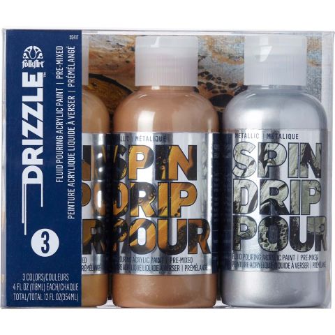 FolkArt ® Drizzle™ Paint Set Mad Metallics, 3 pc. - 50417