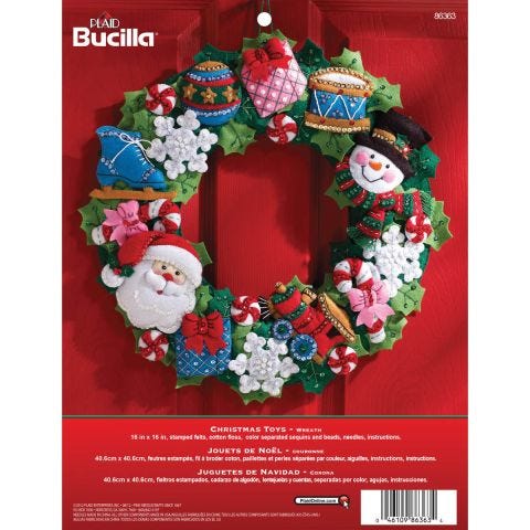 Bucilla ® Seasonal - Felt - Home Decor - Christmas Toys Wreath - 86363