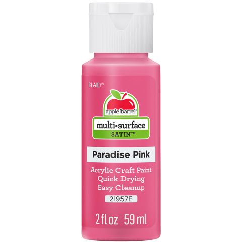 Apple Barrel ® Multi-Surface Satin Acrylic Paints - Paradise Pink, 2 oz. - 21957E