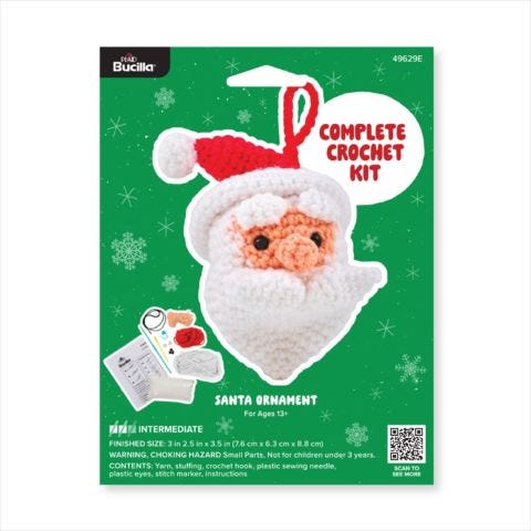 Santa Ornament - Amigurumi Crochet Kit - 49629E