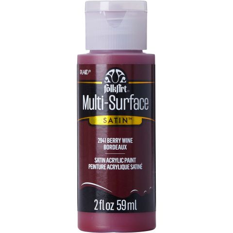 FolkArt ® Multi-Surface Satin Acrylic Paints - Berry Wine, 2 oz. - 2941