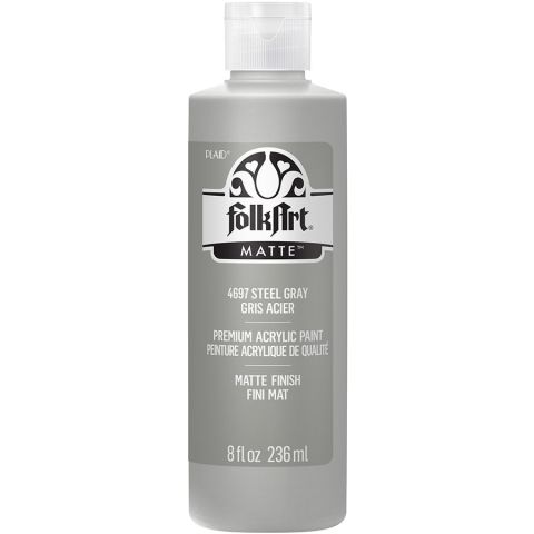 FolkArt ® Acrylic Colors - Steel Gray, 8 oz. - 4697