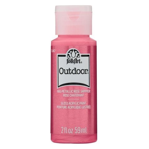 FolkArt ® Outdoor™ Acrylic Colors - Metallic - Rose, 2 oz. - 1665