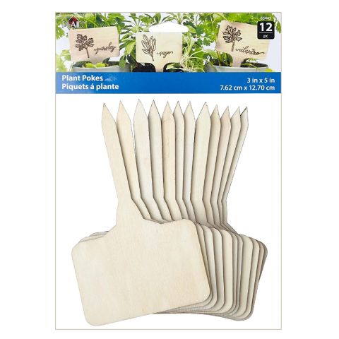 Plaid ® Wood Surfaces - Plant Pokes, 12 pcs. - 63443