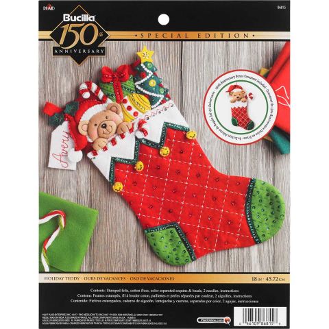 Bucilla ® Seasonal - Felt - Stocking Kits - Holiday Teddy - 86815