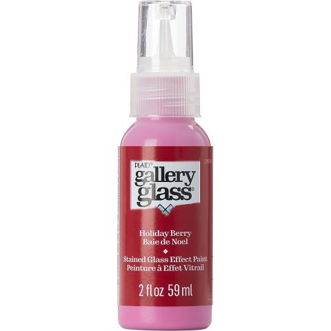 Gallery Glass ® Stained Glass Effect Paint - Holiday Berry, 2 oz. - 19696