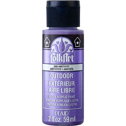 FolkArt ® Outdoor™ Acrylic Colors - Metallic - Amethyst, 2 oz. - 1666