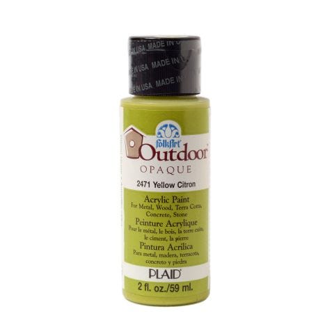 FolkArt ® Outdoor™ Acrylic Colors - Yellow Citron, 2 oz. - 2471