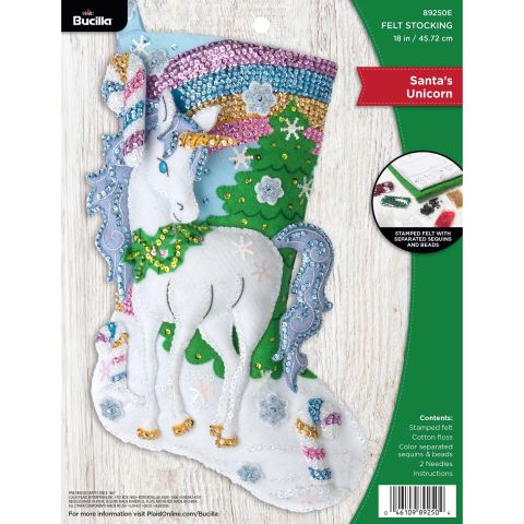 Bucilla ® Seasonal - Felt - Stocking Kits - Santa's Unicorn - 89250E