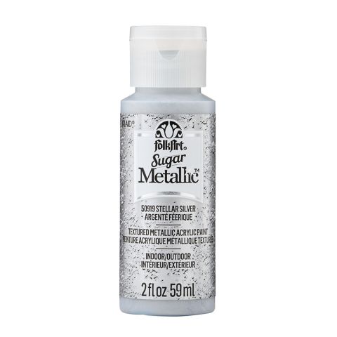 FolkArt ® Sugar Metallic™ Acrylic Paint - Stellar Silver, 2 oz. - 50919