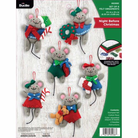 Bucilla ® Seasonal - Felt - Ornament Kits - Tis a Night Before Christmas - 89288E