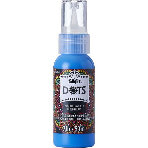 FolkArt® Dots™ Acrylic Paint - Brilliant Blue, 2 oz. - 12051