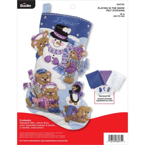 Bucilla ® Seasonal - Felt - Stocking Kits - Playing in the Snow - 86975E